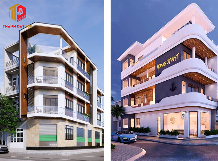 Mẫu thiết kế nhà 2 mặt tiền kinh doanh